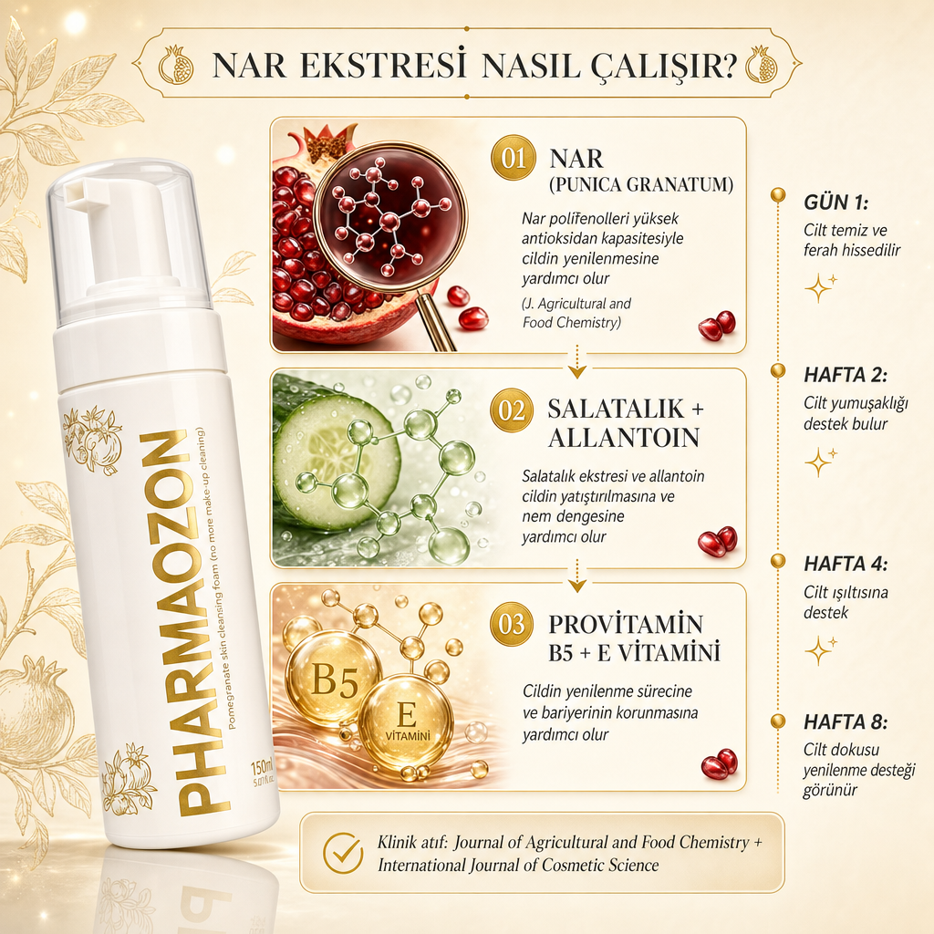 PHARMAOZON NAR CİLT TEMİZLEME KÖPÜĞÜ 150 ML