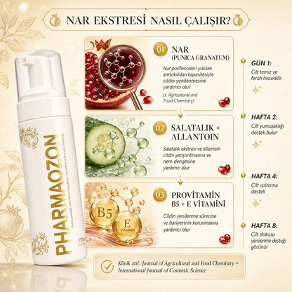 PHARMAOZON NAR CİLT TEMİZLEME KÖPÜĞÜ 150 ML