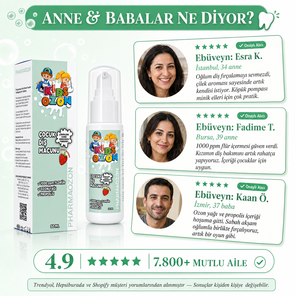 PHARMAOZON KIDSOZON ÇOCUK DİŞ MACUNU 50 ML